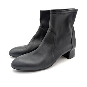 Stuart Weitzman Odetta Stretch Ankle Bootie Women's Black Size US8.5B EU39